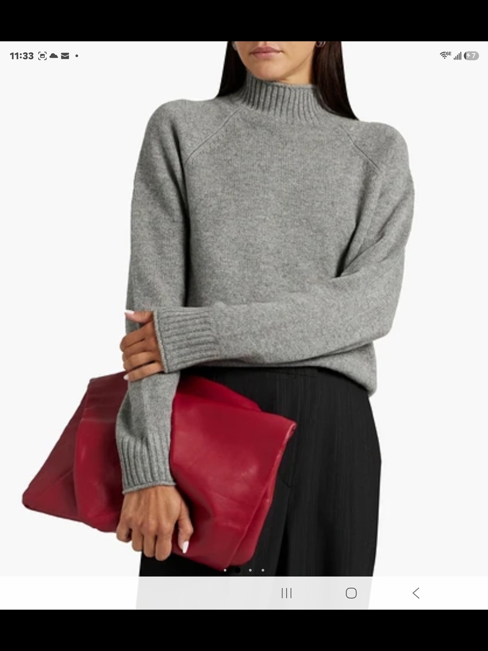 ALEX MILL Ronald Cashmere Gray Turtleneck Sweater Size S NWT